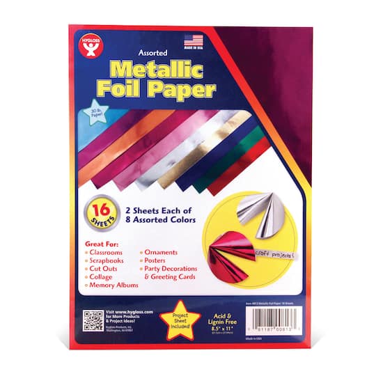 Hygloss® Metallic Foil Paper Sheet